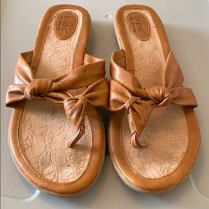 b.o.c Fancy Foux Leather Flip Flops